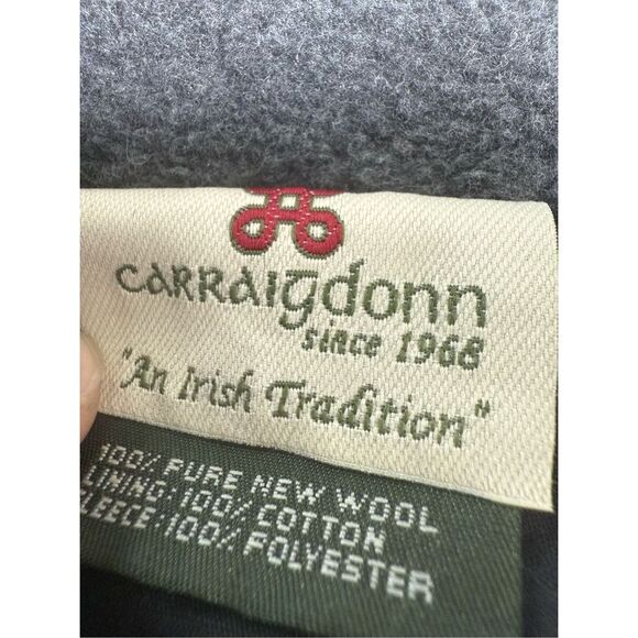 Vintage Carraig Donn Ireland Mens Pure New Wool Cable Knit Lined Cardigan Sz - Picture 10 of 12